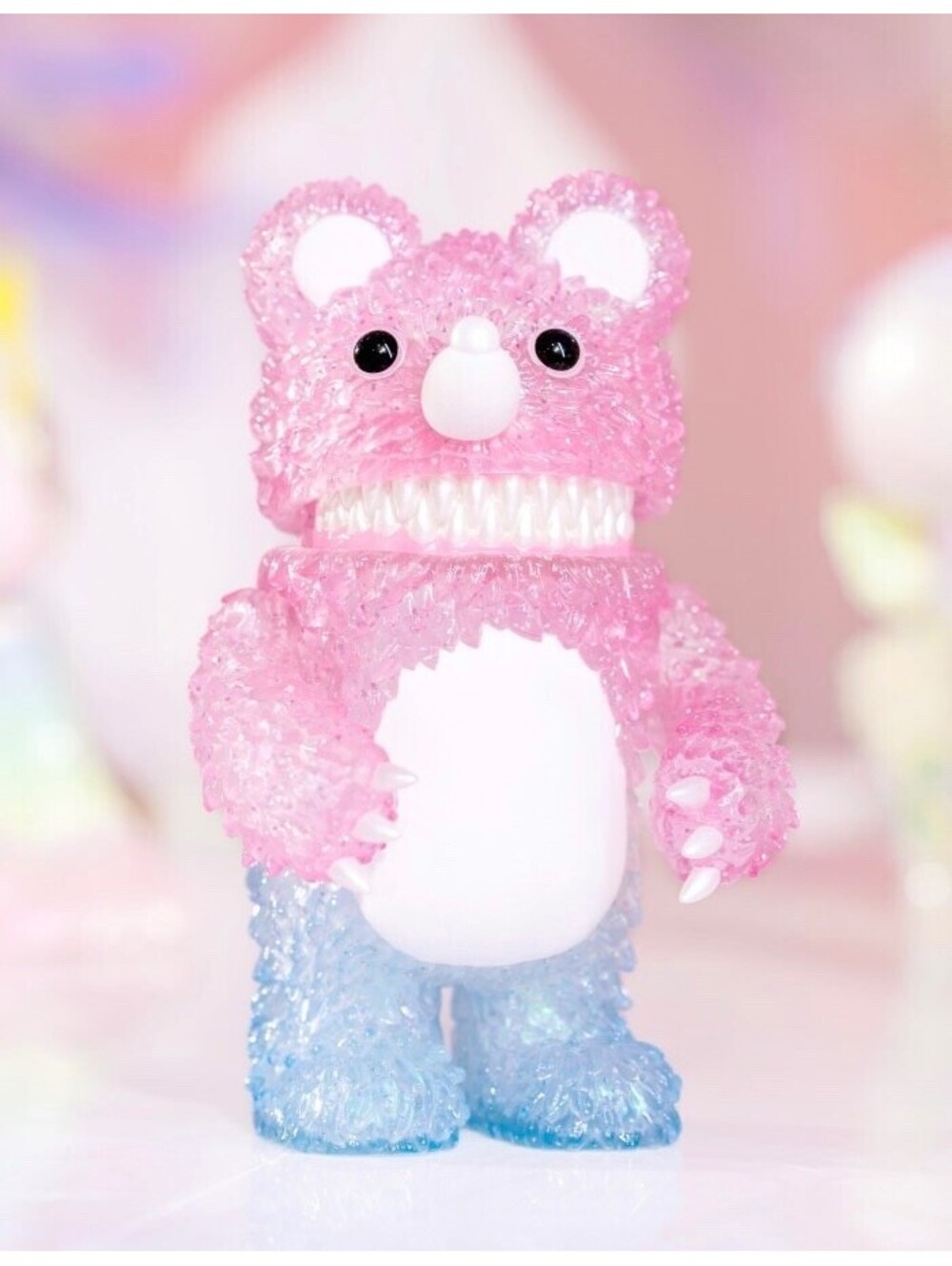 Muckey Meets Fluffy Clear Pink & Blue w Flocked White Instinctoy Hiroto Ohkubo